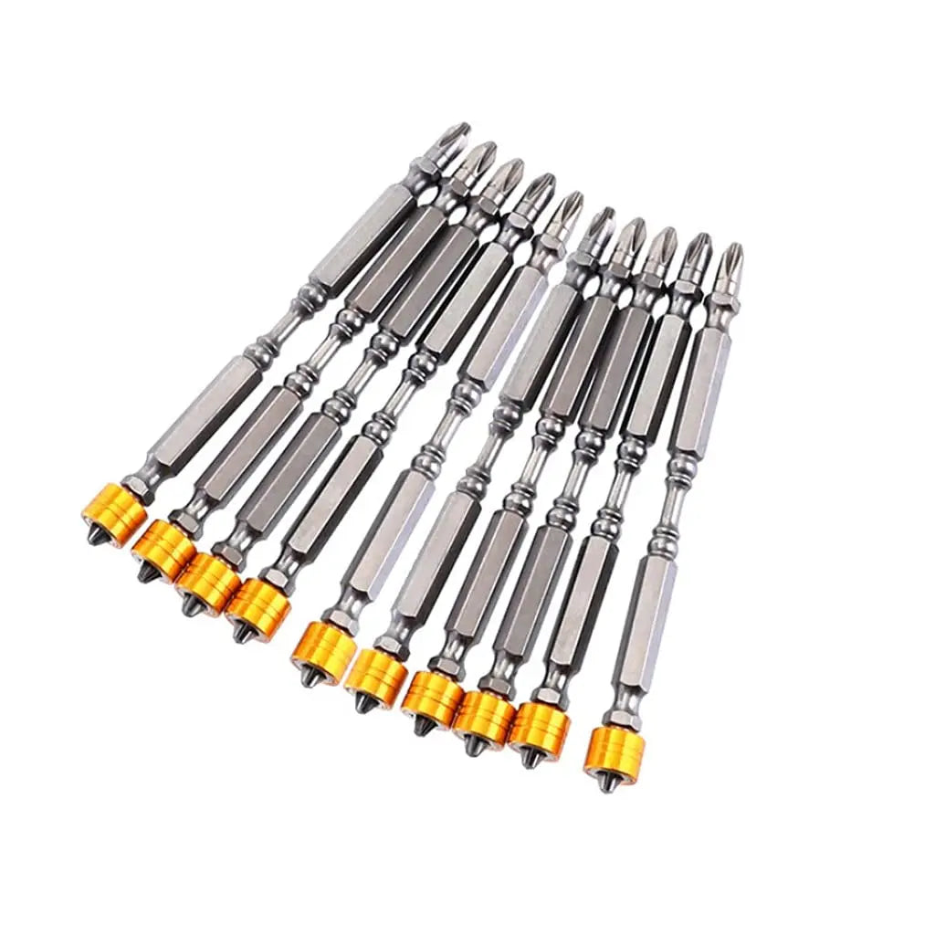 5/10 Pcs PH2 Magnetic Screwdriver Bits Phillips 1/4 Inch Hexagonal Shank with Magnetic Ring for Electric Screwdriver