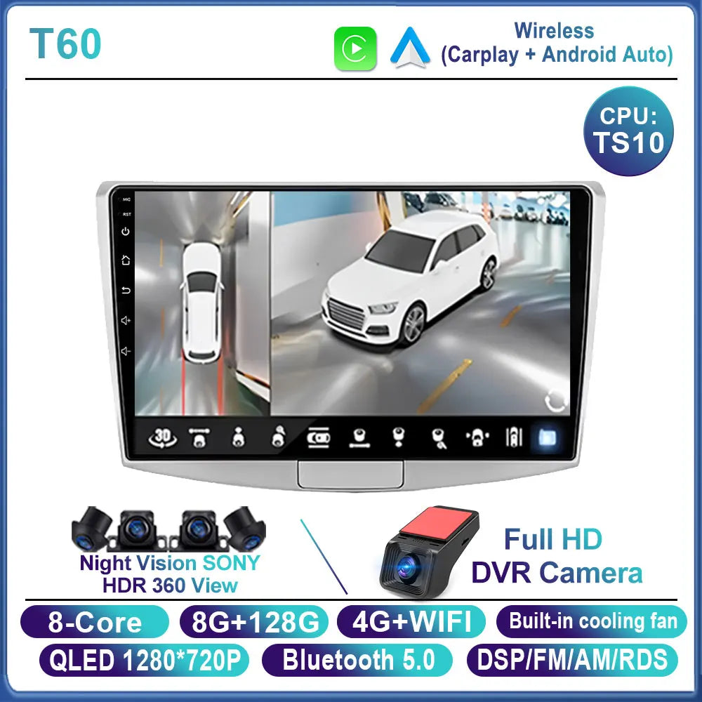 Car Stereo with Apple CarPlay & Android Auto, Compatible with VW Passat B6 B7 & CC (2007-2016)