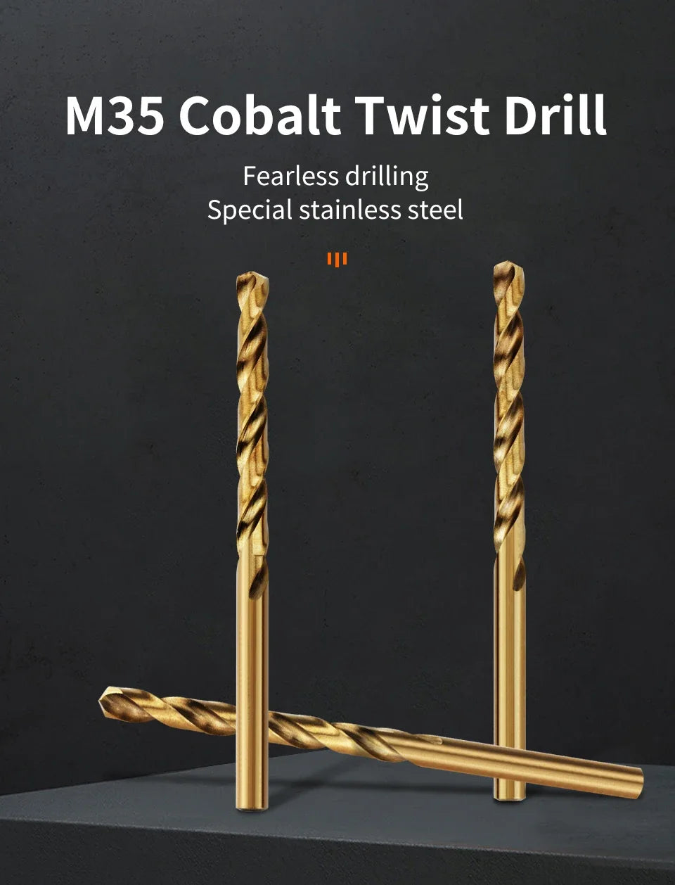 M35 Cobalt Twist Drill Bit Set for Stainless Steel & Metal