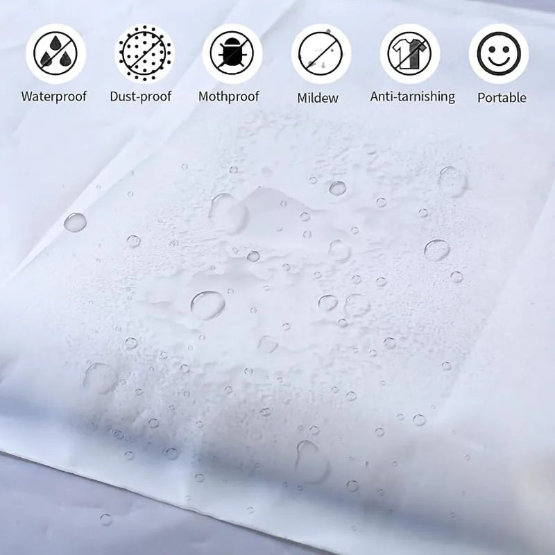 10PCS Travel Frosted Ziplock Bag PE Storage Bag Plastic Zipper EVA Translucent Bag Ziplock Bag Waterproof Packaging Bag