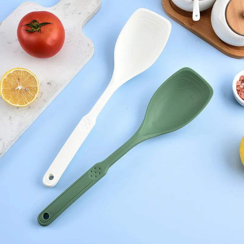 Large Silicone Cooking Spoon - Non-Slip Round Handle Serving Spoon - photo 5
