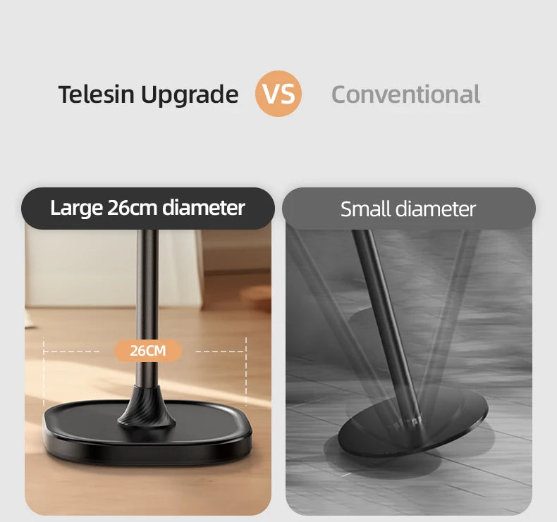 Original Telesin P3-DS-01 P3-FS-01 Adjustable Desktop Stand For Phone And Camera With Flexible Arm And Stable Base Design