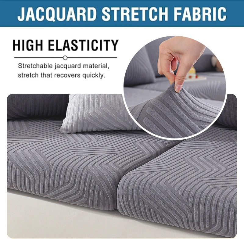Jacquard Sofa Seat Covers Thickened Stretchable Sofa Covers Elastic Sofa Seat Cushion Covers Spandex Furniture Protective Covers