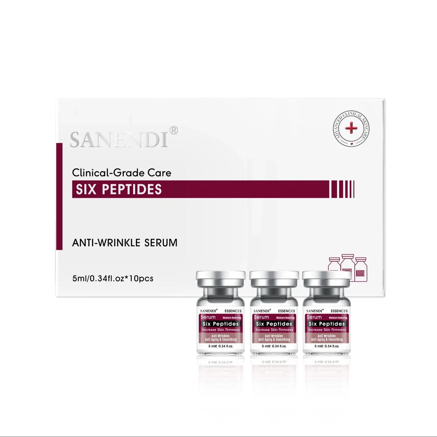 10pcs/Box Six Peptide Ampoule Hyaluronic acid Serum for Face Dr.Pen SNAIL ACNE Solution Repair Moisturizing Skin Care Korean
