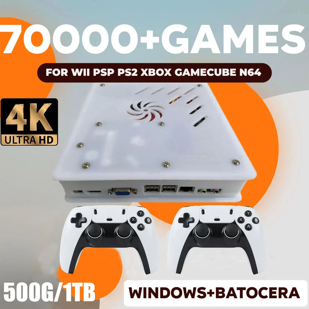 X8 Mini PC Game Console — i3 CPU, 1TB, 4K HD, 60 Emulators, Plug-and-Play TV Console