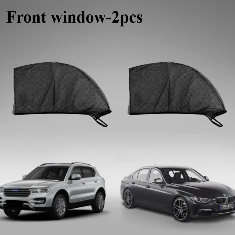Car Window Mosquito Net & Sunshade Mesh Curtain (2-Pack)