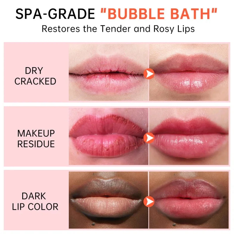 Fast Lighten Melanin Lip Mask Remove Dark Lip Balm Serum Exfoliating Fade Lip Lines Dead Skin Nourishing Repair Lip Care Makeup