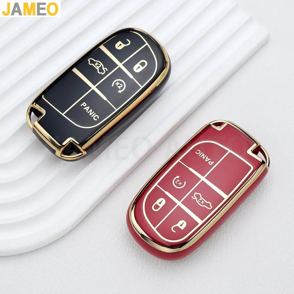 TPU Key Fob Case Cover for Jeep Grand Cherokee, Chrysler 300C, Dodge RAM 1500/Challenger/Dart