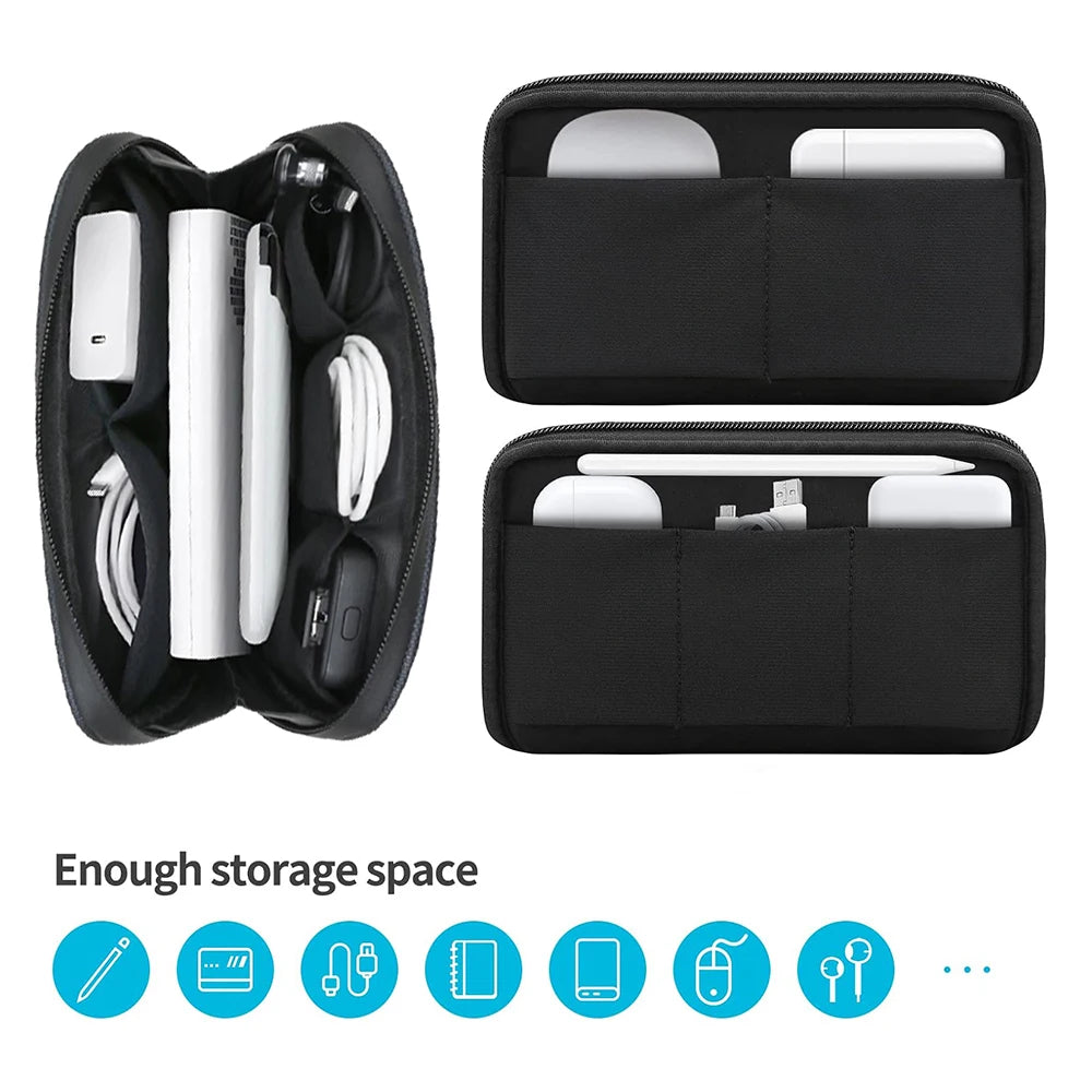 Travel Portable Cable Organizer Waterproof Storage Bag for Power Bank Digital Cable Case Earphone Earphone Holder Case