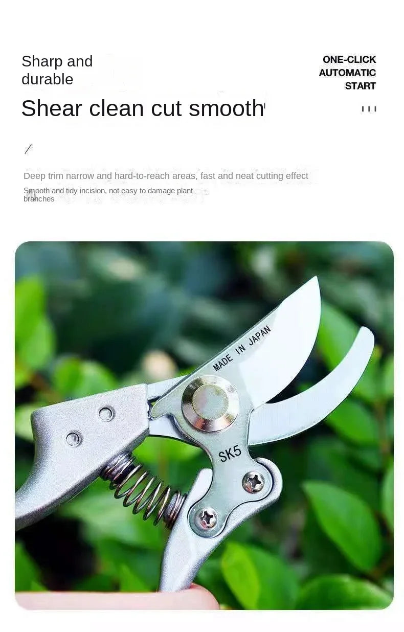 The Professional Gardener's Choice: SK-5 Steel Pruning Shears for Effortless Fruit Tree & Outdoor Trimming