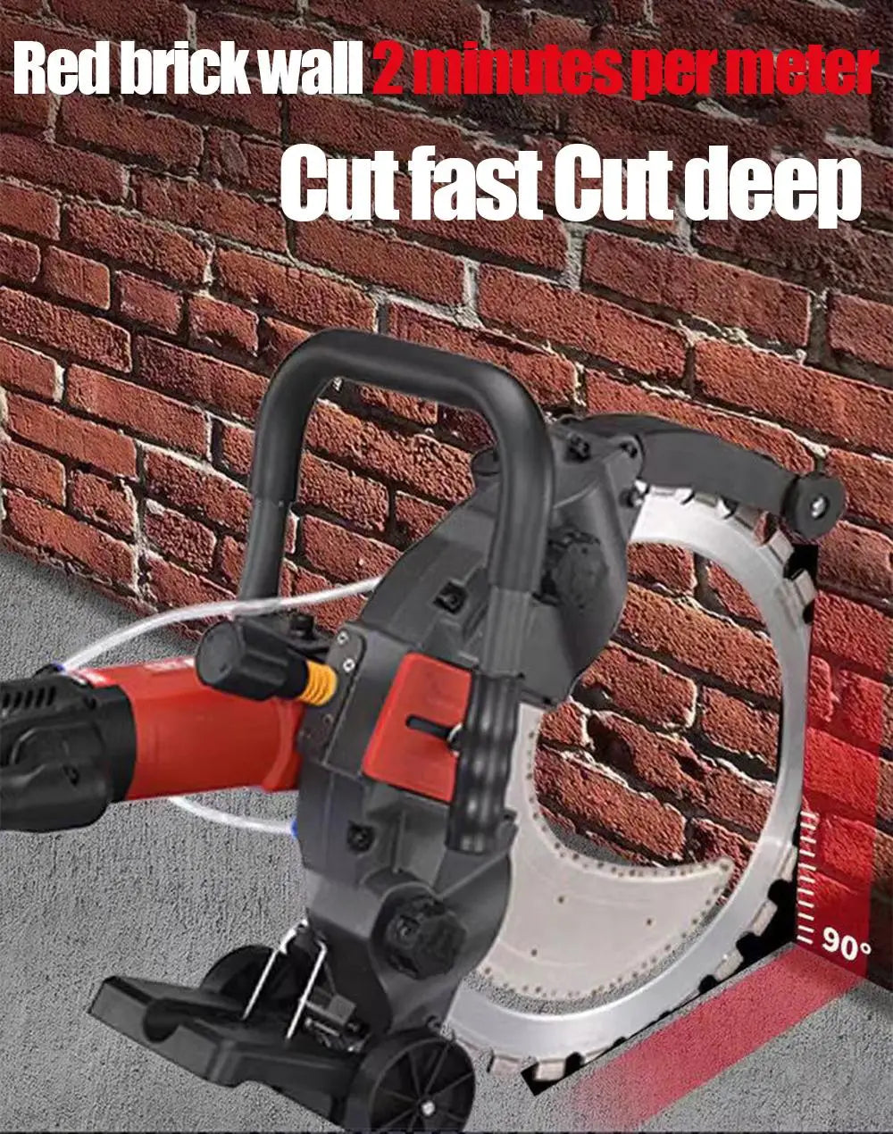 Can cut 30CM Concrete Saw High Frequency Brushless Ring Saw Electric Concrete Cutter Wall Cutting Wet Saw For Stone Cutting