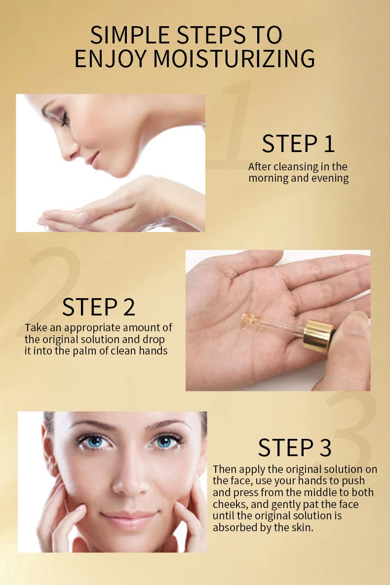 24K Gold Hyaluronic Acid Nicotinamide Face Serum Moisturize Softening The Skin, Preventing Dryness and Cracking Facial Essence