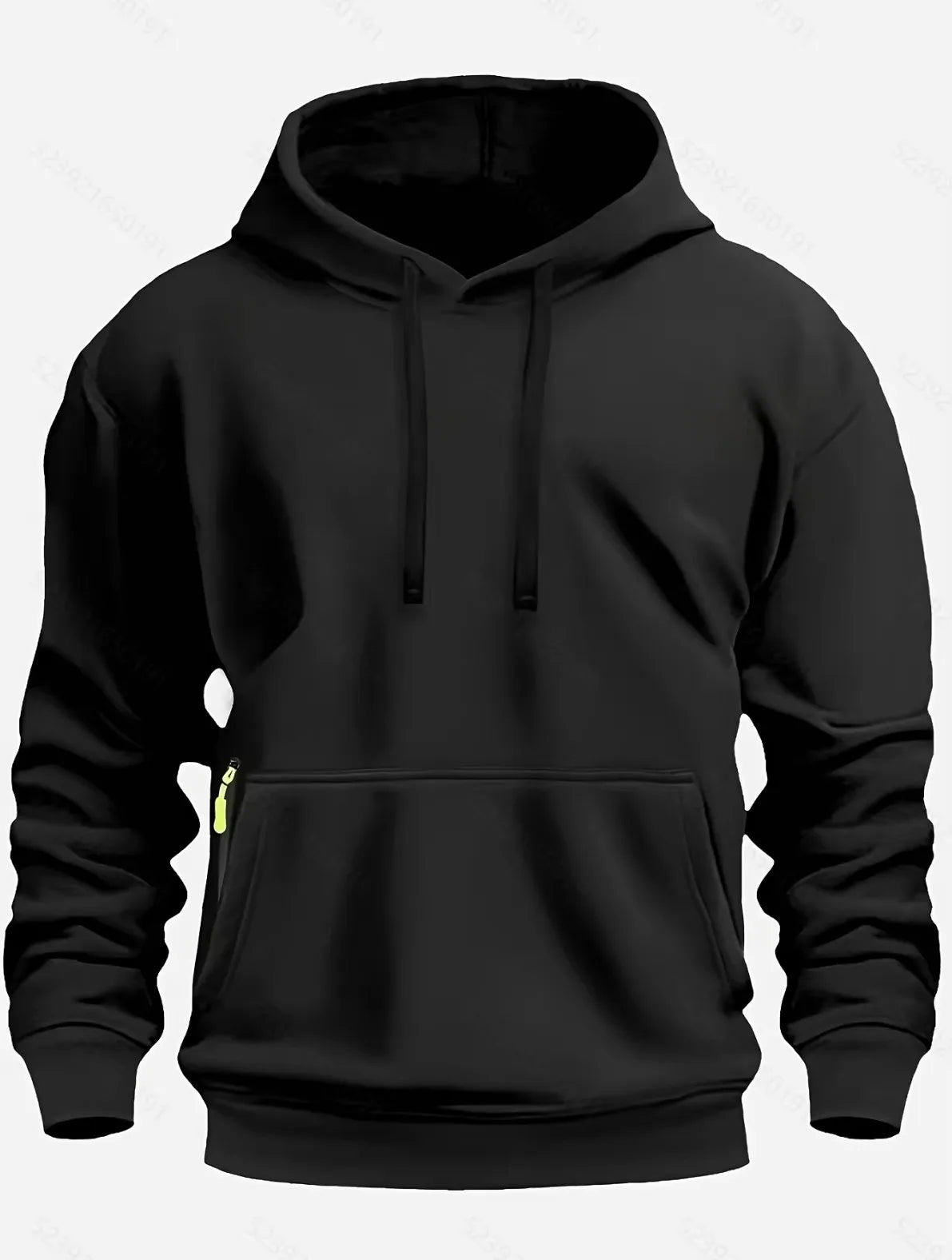 Men's Solid Color Fleece Hoodie - Warm Hooded Pullover Sweatshirt - photo 2