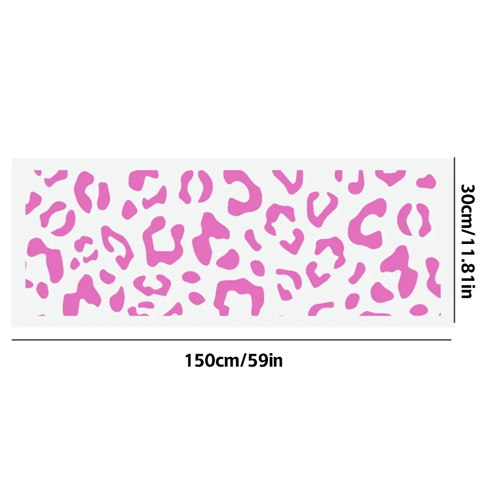 Leopard Print Car Decals Auto Stickers Waterproof DIY Decorative Auto Accessories Vinyl Sticker for Car Rear View Mirror Windows