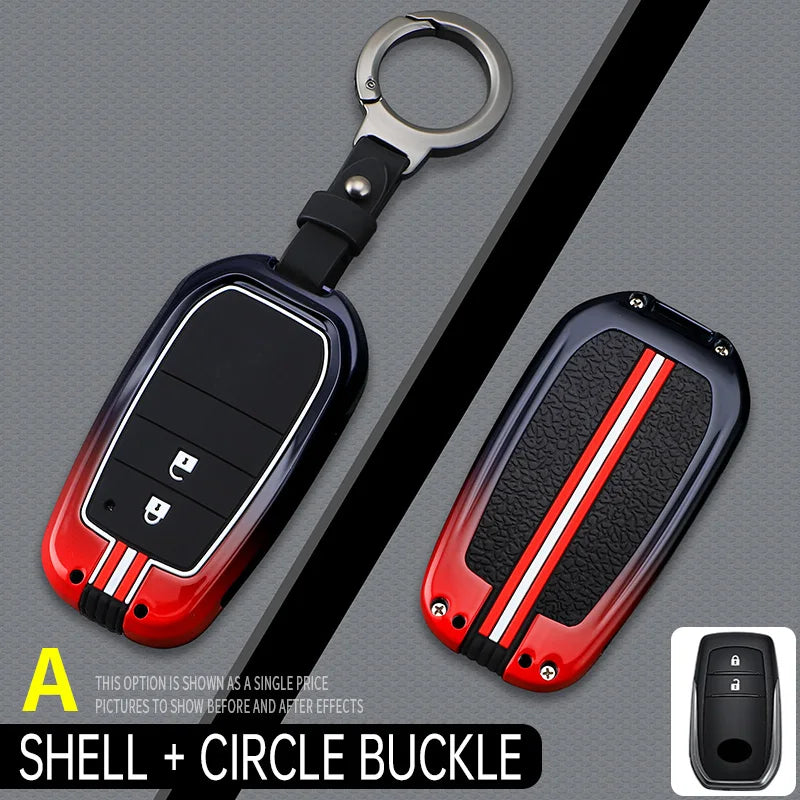 Car Key Case Cover For Toyota CHR Hilux Fortuner Land Cruiser 200 Camry Corolla Crown RAV4 Highland,Car Interior Accessories