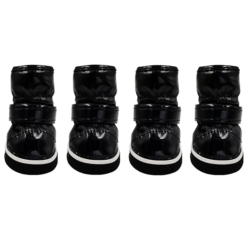 Dog Snow Boots Set of 4 - Warm Anti-Slip Shoes for Small Dogs - photo 10