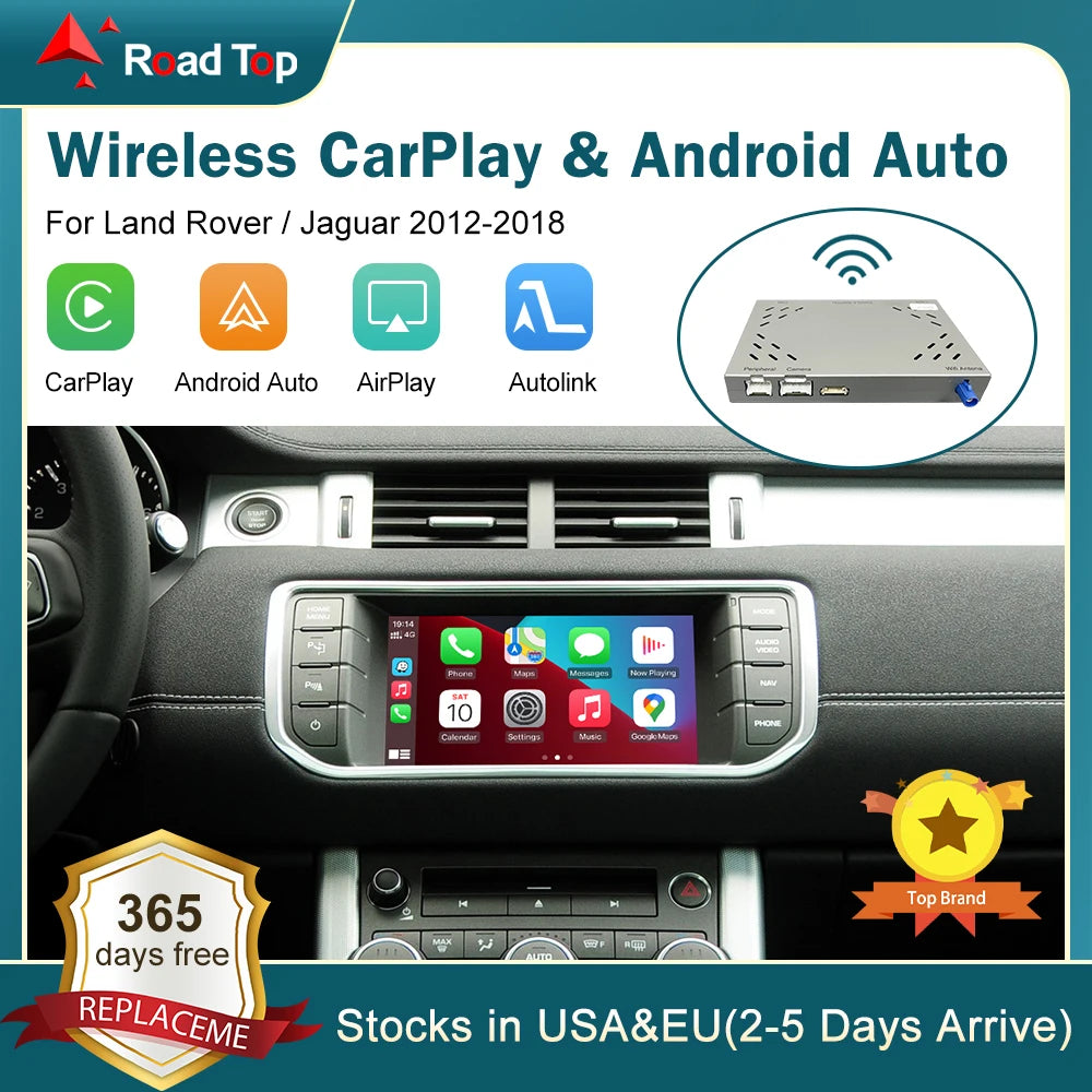 RoadTop Wireless Carplay Mirror Link AirPlay Ai Box For Land Rover Jaguar Range Rover Evoque Discovery Bosch Harman 2012-2018