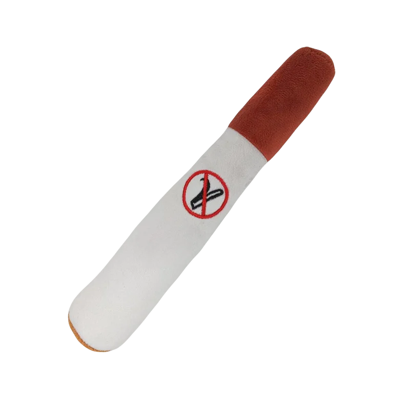 Squeaky Plush Cigar Dog Toy