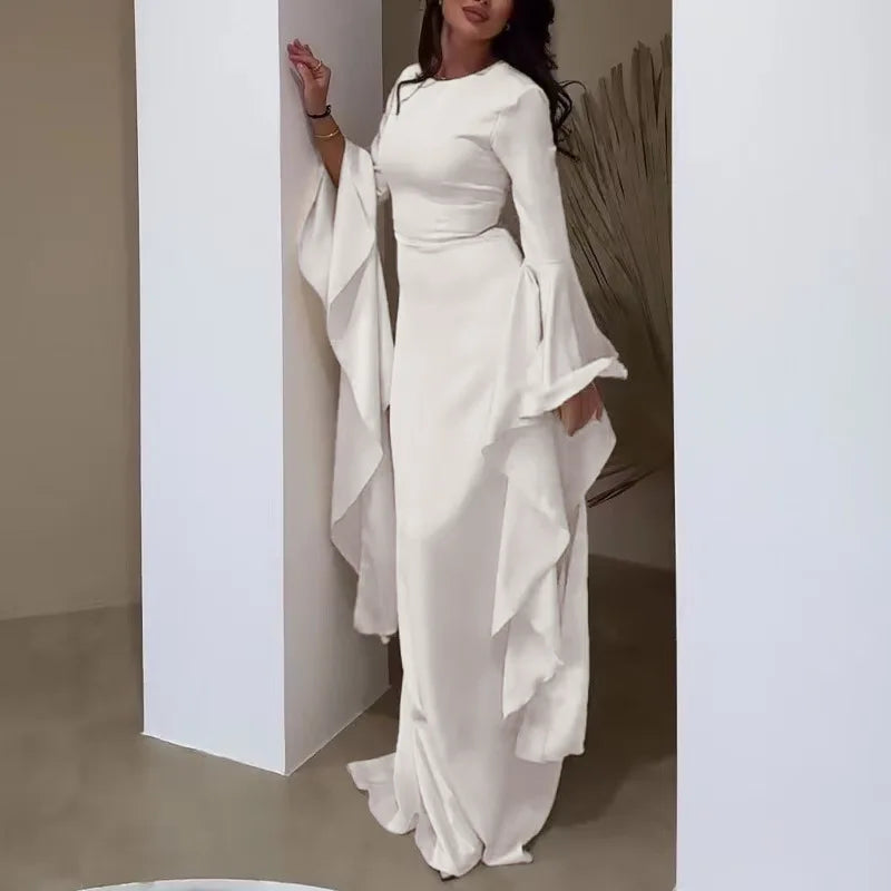 Eid Muslim Women Dress Abaya Flare Sleeve Vestidos Largos Party Caftan Jalabiya Ramadan Long Dresses Dubai Kaftan Arab Robe 2026