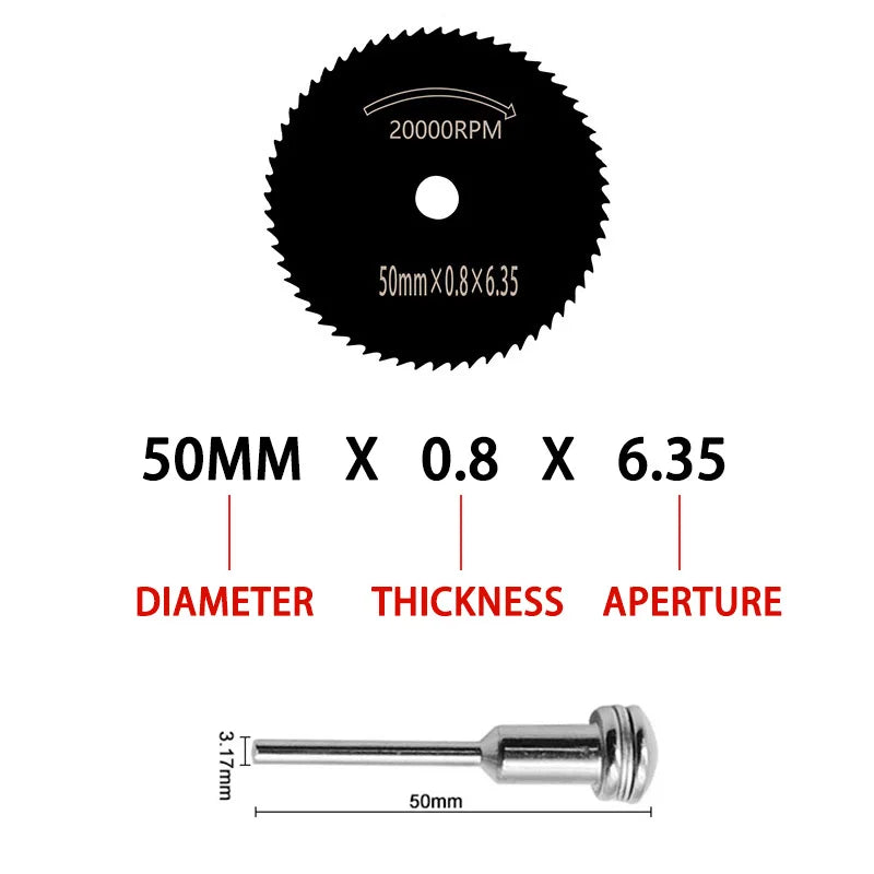 25/35/44/50mm HSS Circular Saw Blade Rotary Tool For Dremel Metal Cutter Power Tool Set Wood Cutting Discs Drill Mandrel Cutoff