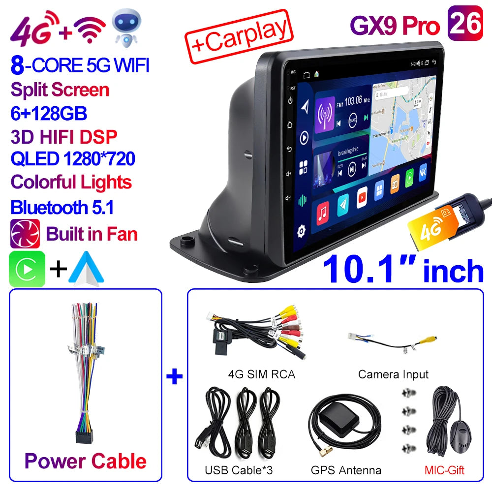 CAIXI 9"/10" Universal 2-DIN Android Car Stereo — CarPlay, GPS Navigation, Truck & Car Fit