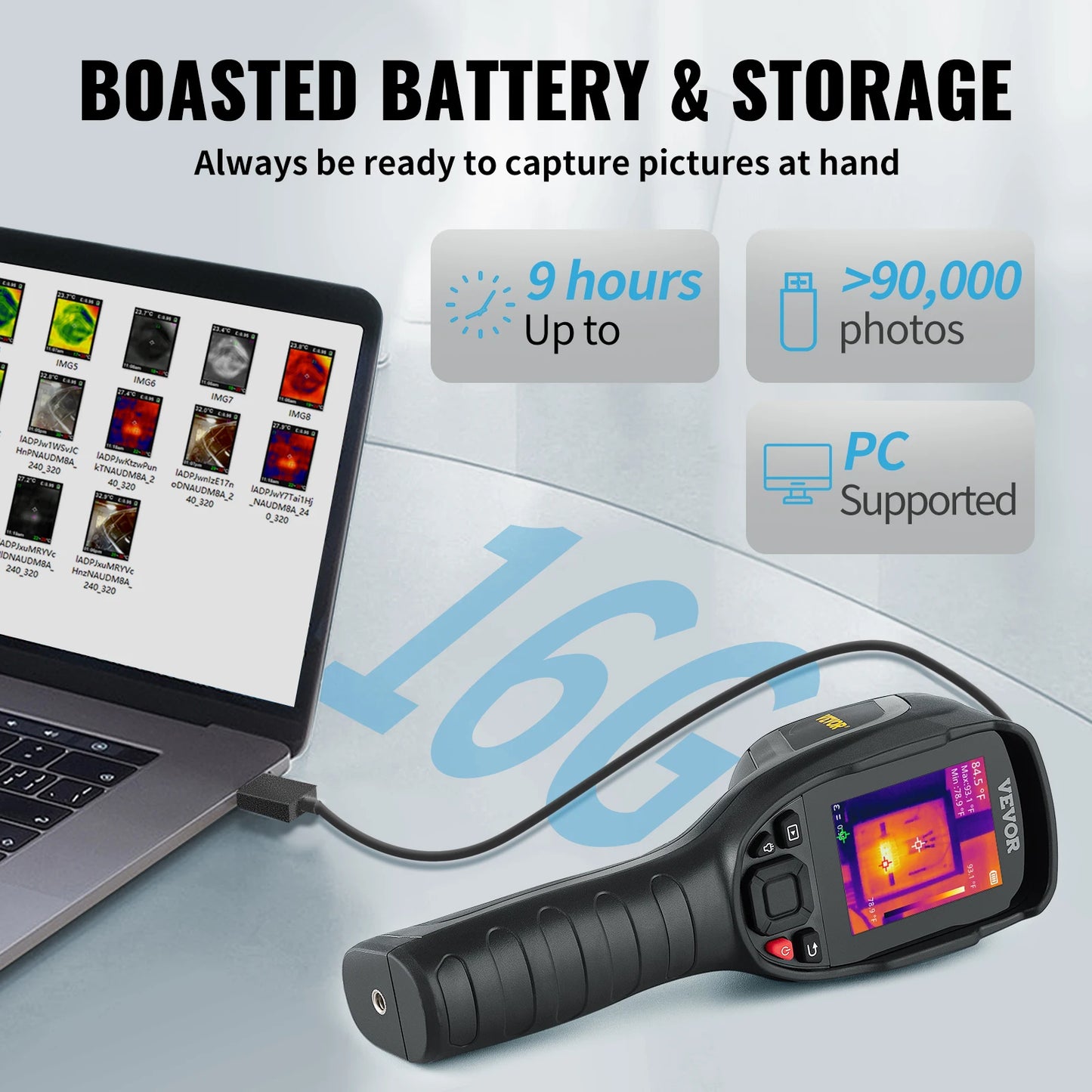 SucceBuy SC240 Handheld Thermal Imaging Camera — 240x180 IR, 20Hz, 16GB