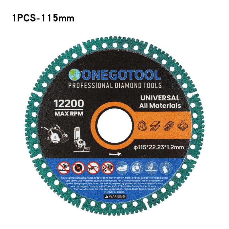 Composite Multifunctional Cutting Saw Blade 110/125mm Ultra-thin Saw Blade Ceramic Tile Glass Cutting Disc For Angle Grinder