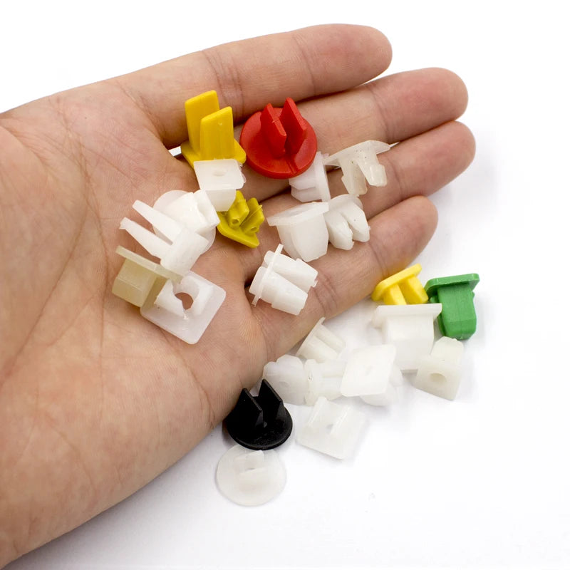50 Pcs Car Fixed Screw Square Head Nut Screw Fixed Grommet Clip Plastic Snap In Fastener