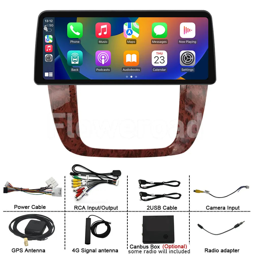 12.3 Inch Android 15 For GMC Yukon Chevrolet Tahoe Silverado 2007 - 2013 Car Radio Multimedia Player GPS Head Unit Auto StereoBT