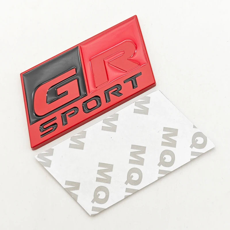 3D Metal Car Sticker GR SPORT Logo Fender Side Badge Rear Trunk Front Grille Emblem For Toyota Alphard Avensis Prius Crown Yaris