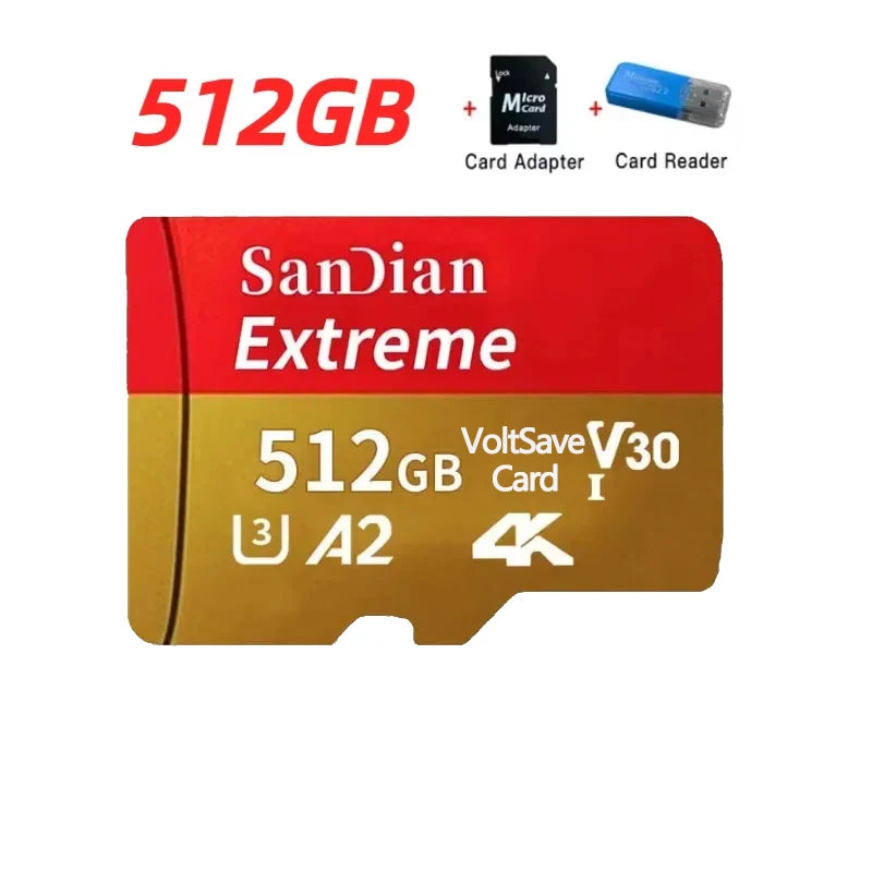 Class 10 Memory SD Cards USB Adapter SD Memory Cards 512GB 256GB High Speed Micro TF/SD Card For Mobile Phone/Laptop