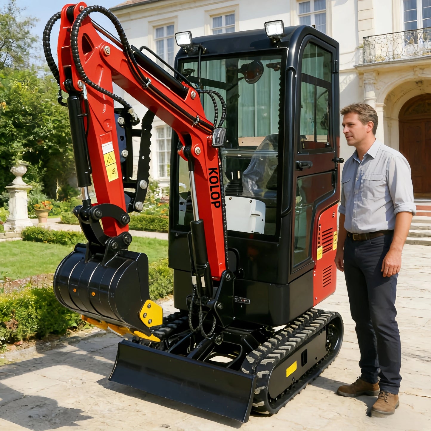 Enclosed Cab 2 Ton Mini Excavator 1 Ton 1.5Ton Tracked Mini Digger For Garden Customized CE EURO 5 Diesel Engine Fast Delivery