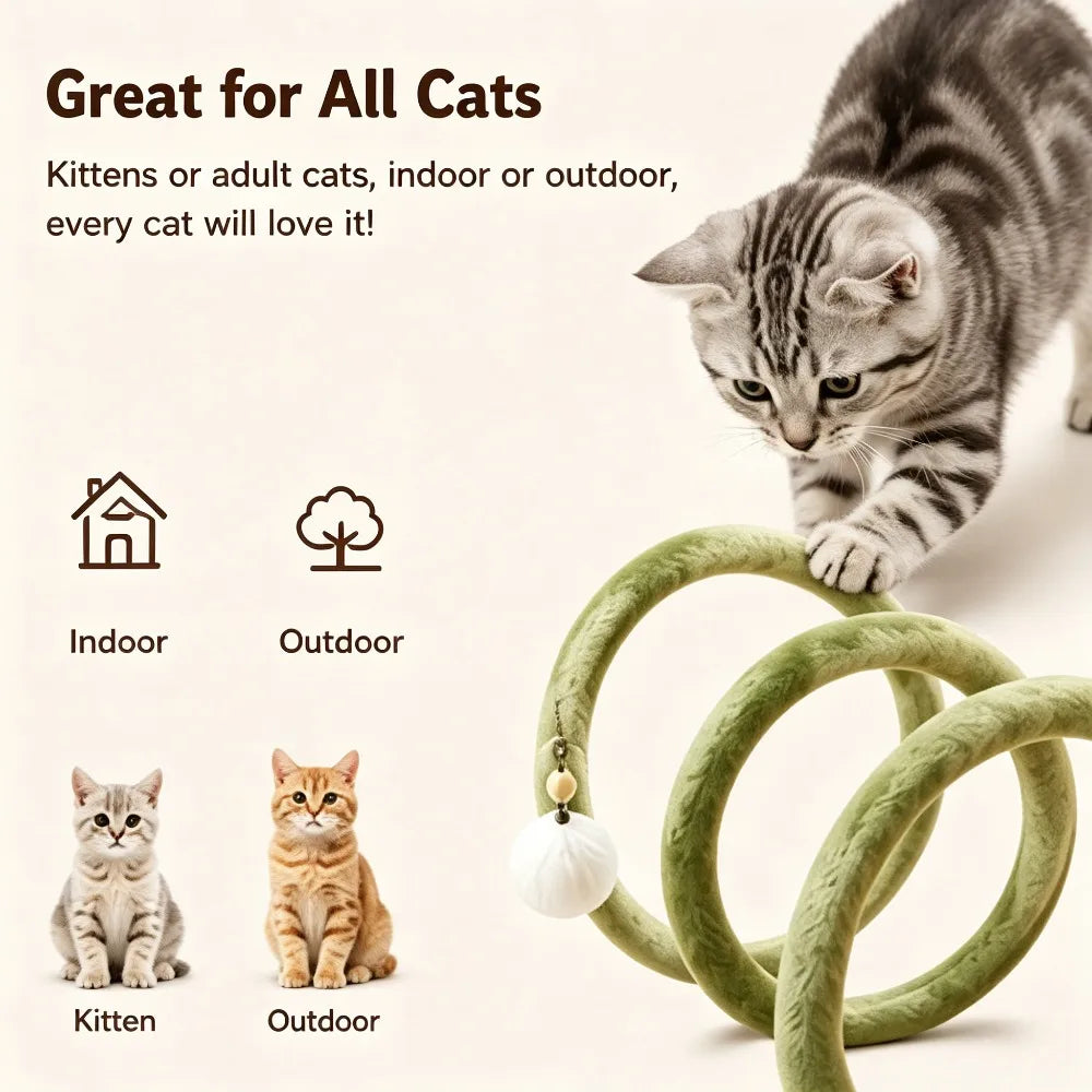 Pop-Up Cat Play Tube with Jingle Bells - Self-Play Tunnel – photo 2