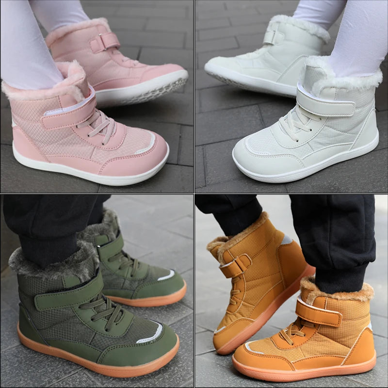 Kids Wide Toe Snow Boots - Minimalist Warm Winter Sneakers - photo 2