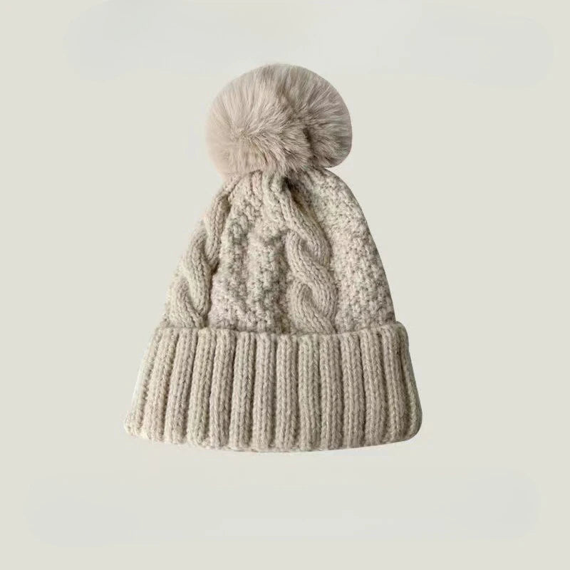 Women's Cable Knit Pom Pom Beanie with Ear Flaps - Winter Hat - photo 12