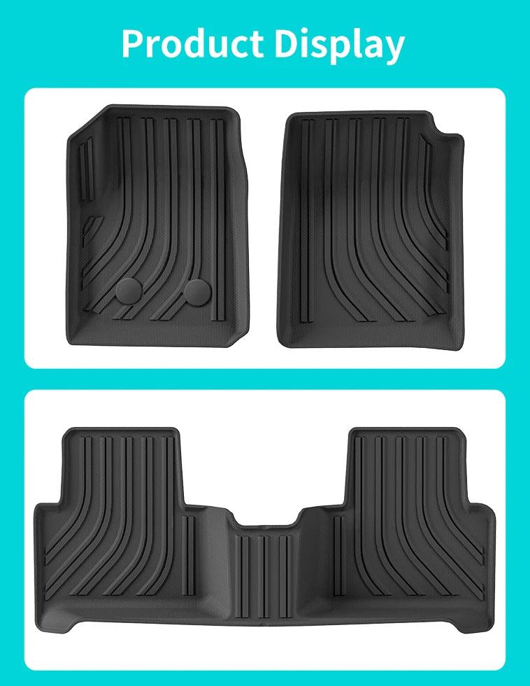 for Chevrolet Chevy Colorado 2015 - 2022 Car Floor Mats 3D TPE Foot Pad Set All Weather Auto Accessories