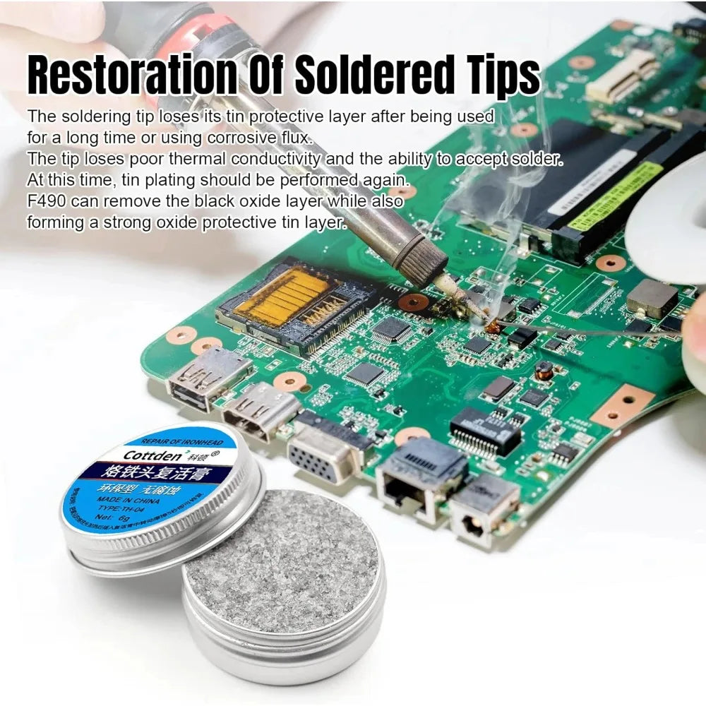 5/1Pcs Soldering Iron Tip Refresher Non-stick Tin Solder Cream Clean Paste for Oxide Head Resurrection Oxidative Activator