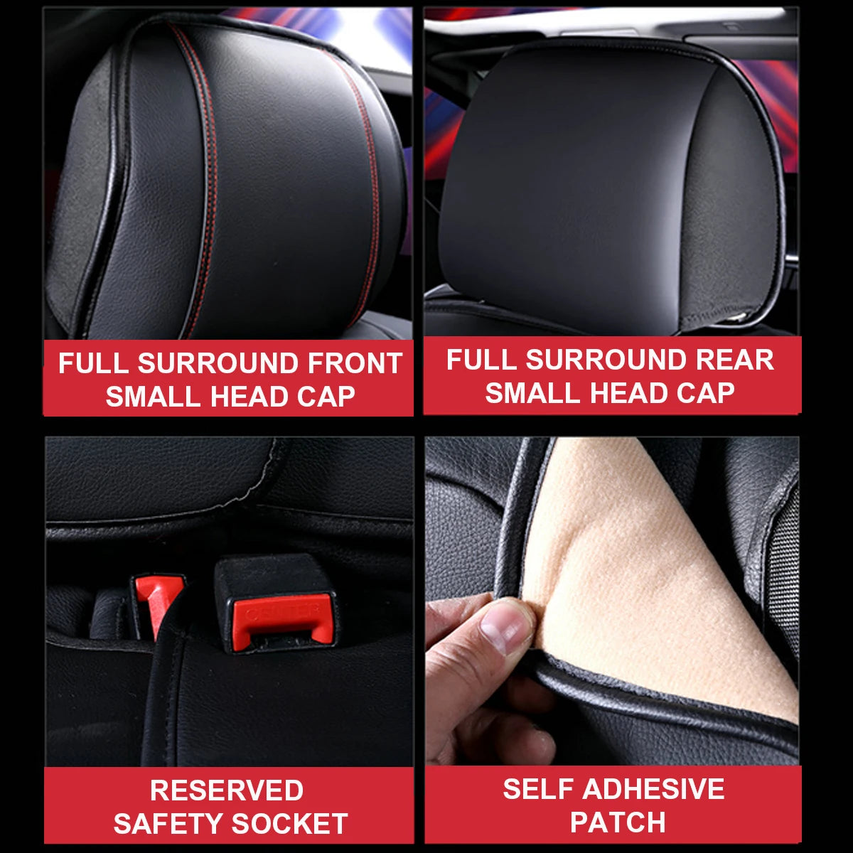 PU Leather Front Car Seat Cover, Universal Cushion Protector