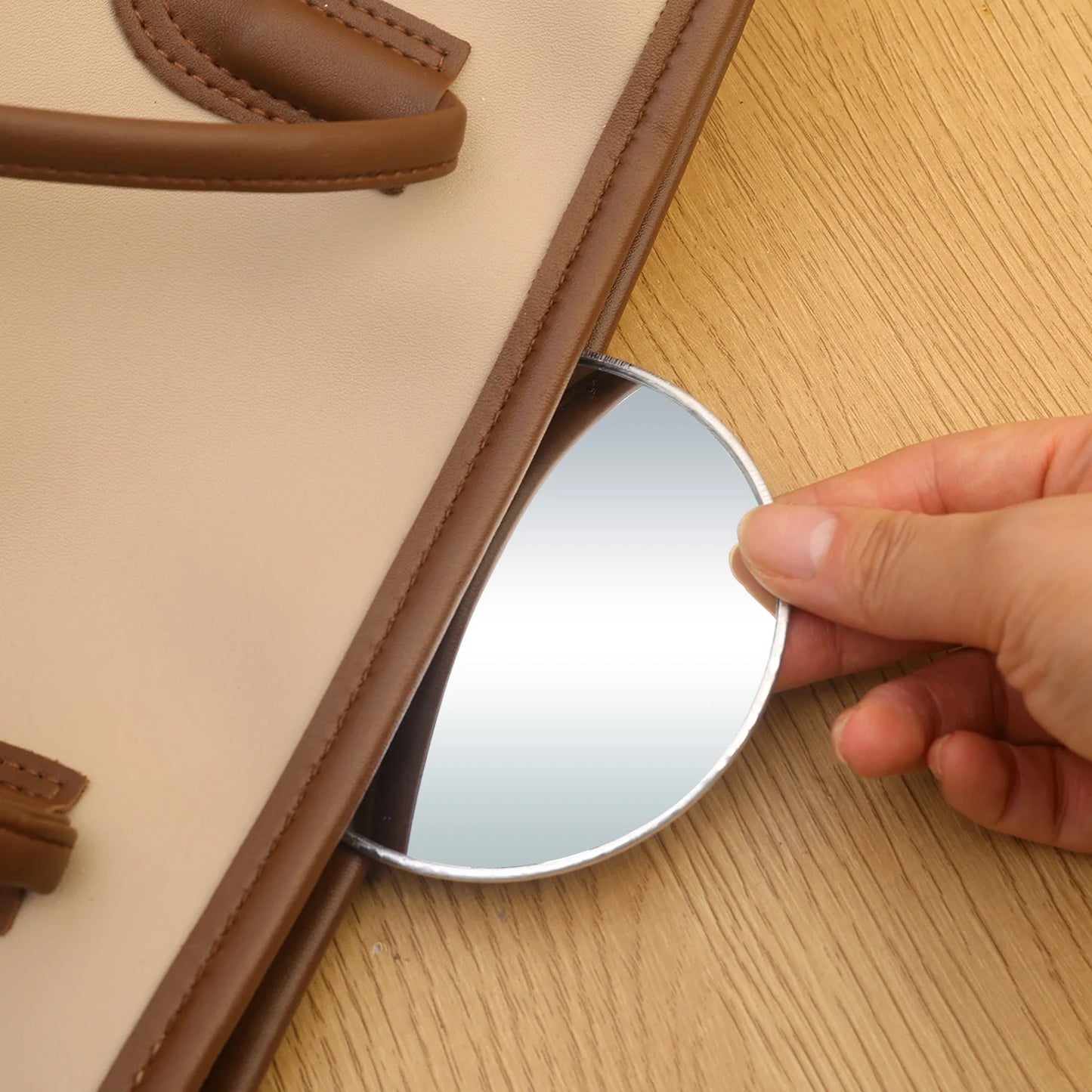 Mini Hand-held Selfie Convex Mirror for Travel Trip Pocket Selfie Mirror TikTok INS Fashion Selfie Mirrors for Traveling Alone