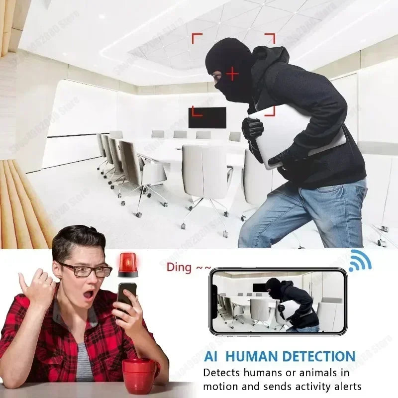 1080P Mini WiFi Home Camera — Night Vision, Built-in Battery