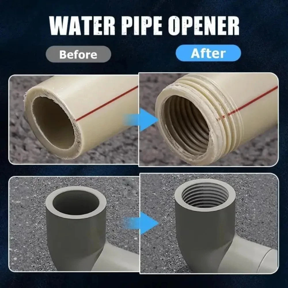 Pipe Thread Cutting Tool Integrated Internal & External Pipe Threading Tool Electric Drill Compatible PVC Pipe Threader Kit