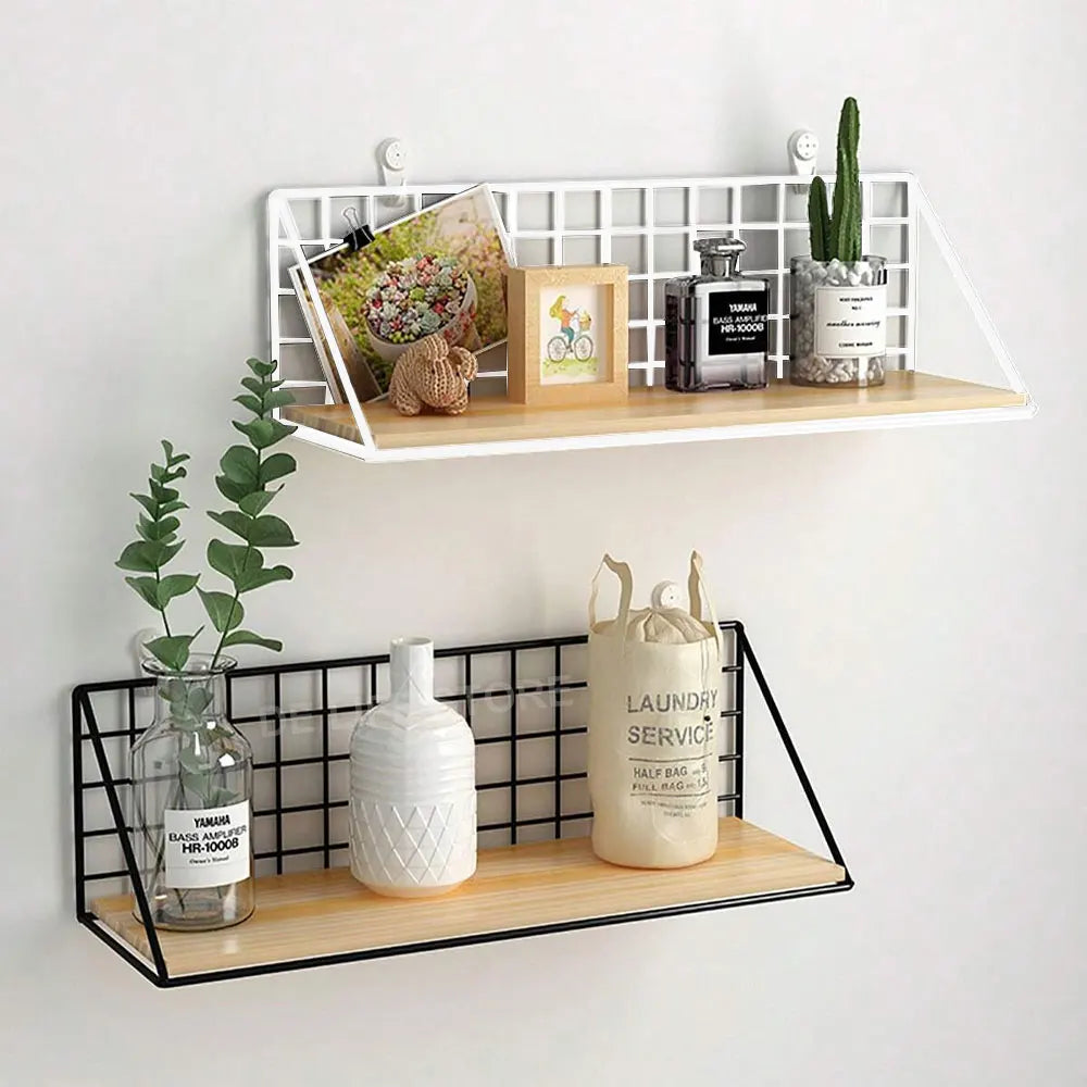 Hanging Wooden Spice Rack - Wall-Mounted Seasoning Jar Shelf - photo 3