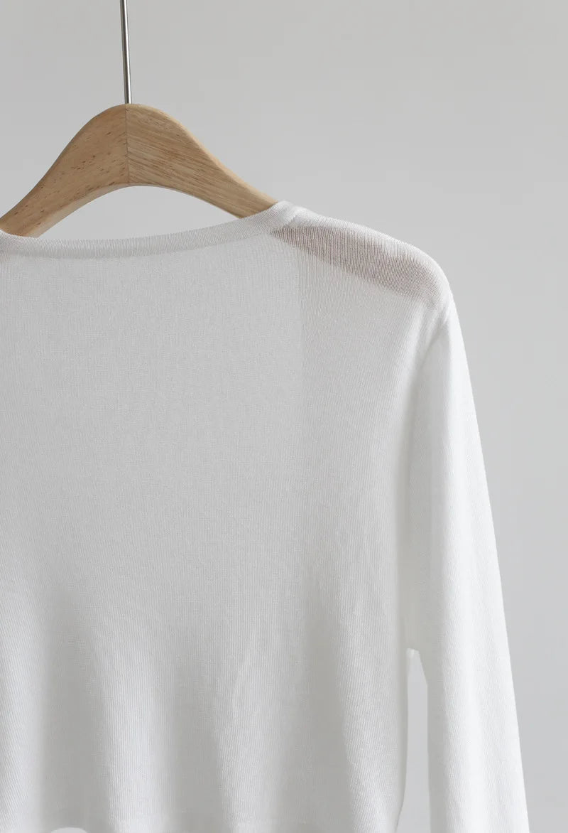 Women's short sleeve knit cardigan, cropped — view 7 of 16