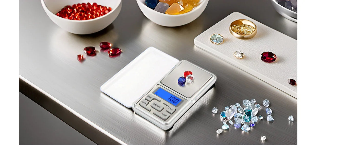 High Precision Mini Pocket Scale 500g/0.1g, Portable Digital Jewelry Scale, Accurate Small LCD Weighing Device for Easy Carry