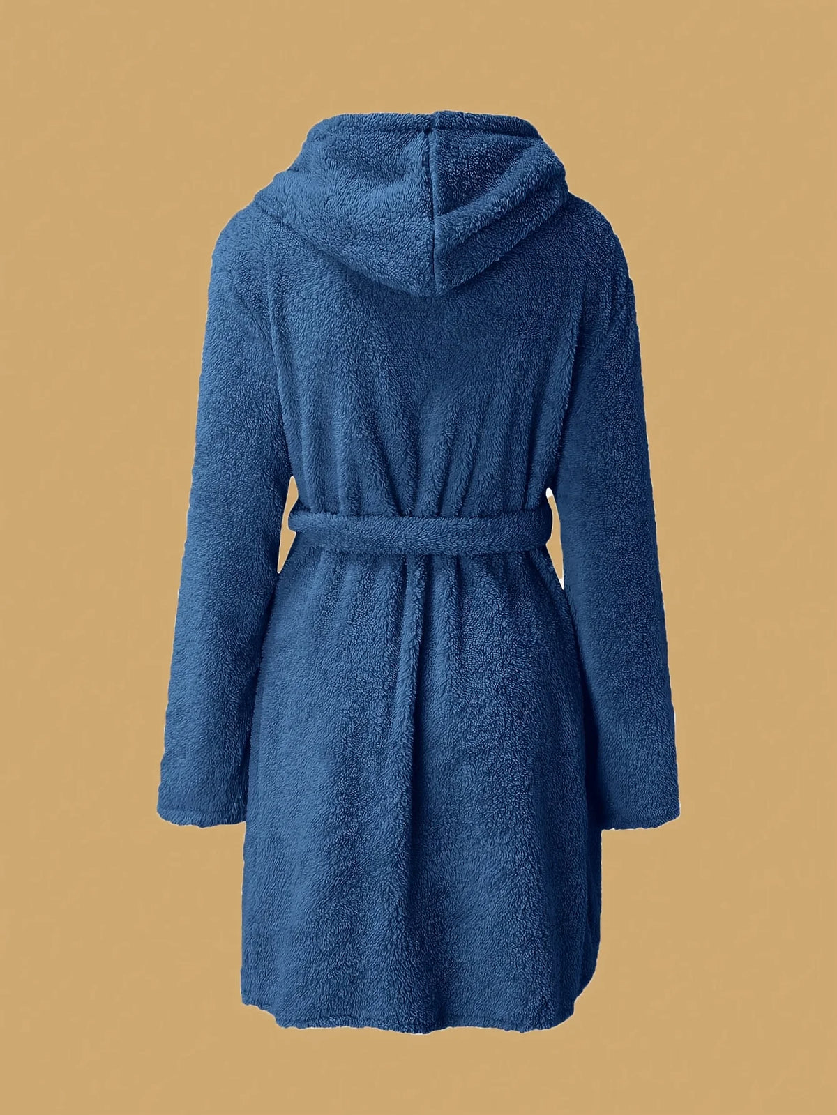 Women's Hooded Fleece Robe with Belt