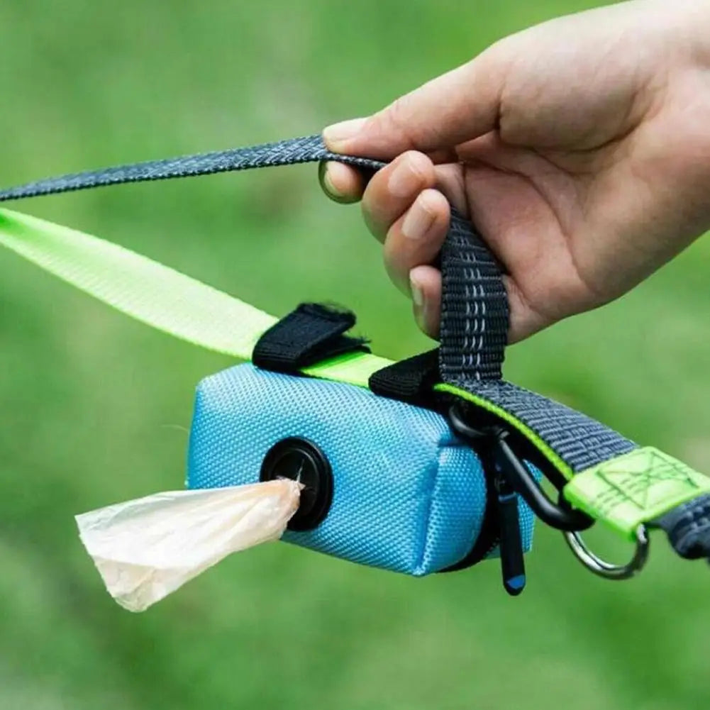 Leash-Mount Dog Waste Bag Dispenser - Puppy Walking Holder