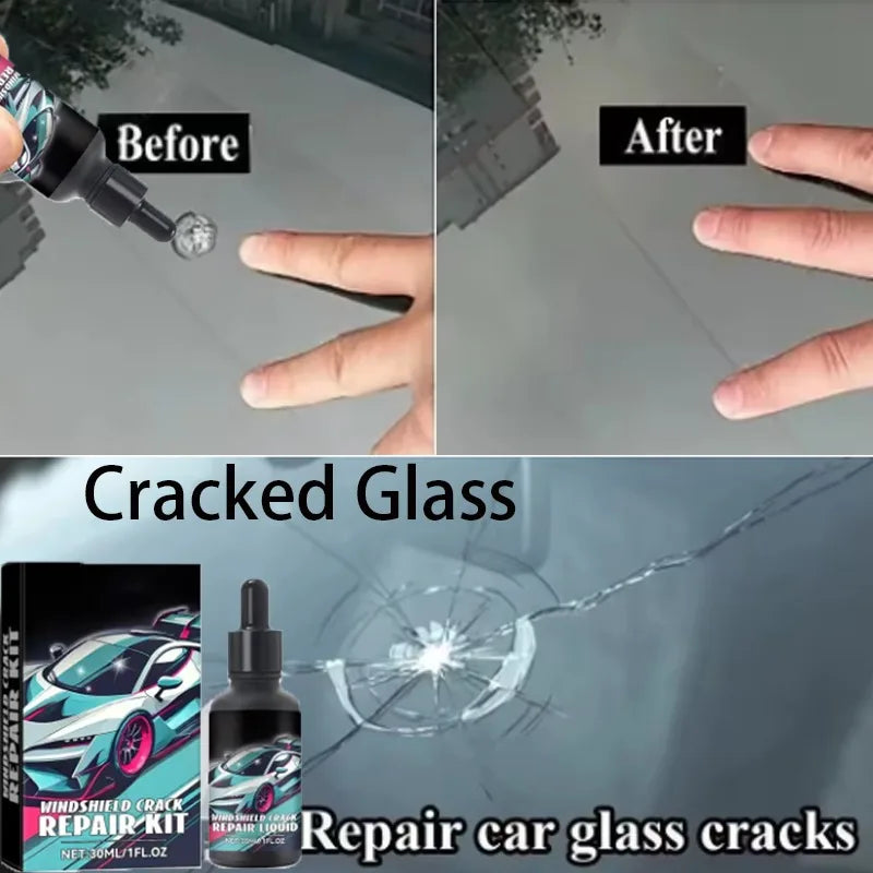 Magic DIY Glass Cure Kit – Car Glass Quick Repair Kit 30ml Nano Fluid Windscreen Scratch Crack Restore Filler