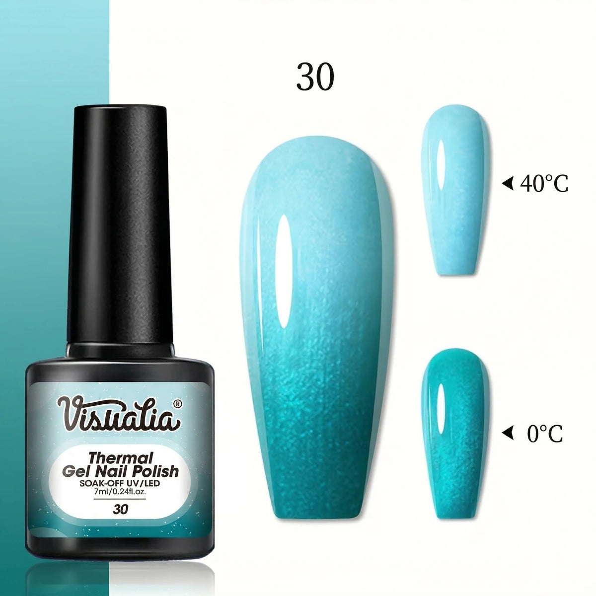 1pc Gradient Hot Gel Nail Polish Set, Changes with Temperature, Semi-Permanent /LED, Soak-Off, Long-Lasting, And Fragrance,
