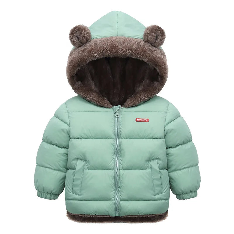Kids Fleece Lined Hooded Coat - Padded Winter Jacket for Boys & Girls - photo 13