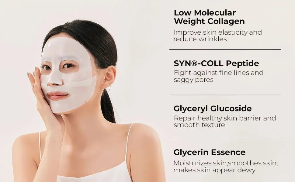Deep Collagen Anti Wrinkle Lifting Mask Collagen Face Mask Overnight, Deep Collagen Mask for Lifting Firming Moisturizing. women